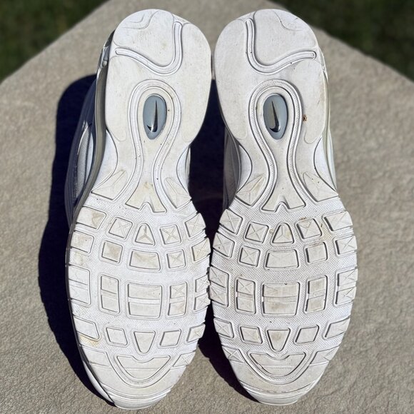 Nike Air Max 97 Triple White Wolf Grey - Mens 12 - Picture 5 of 6